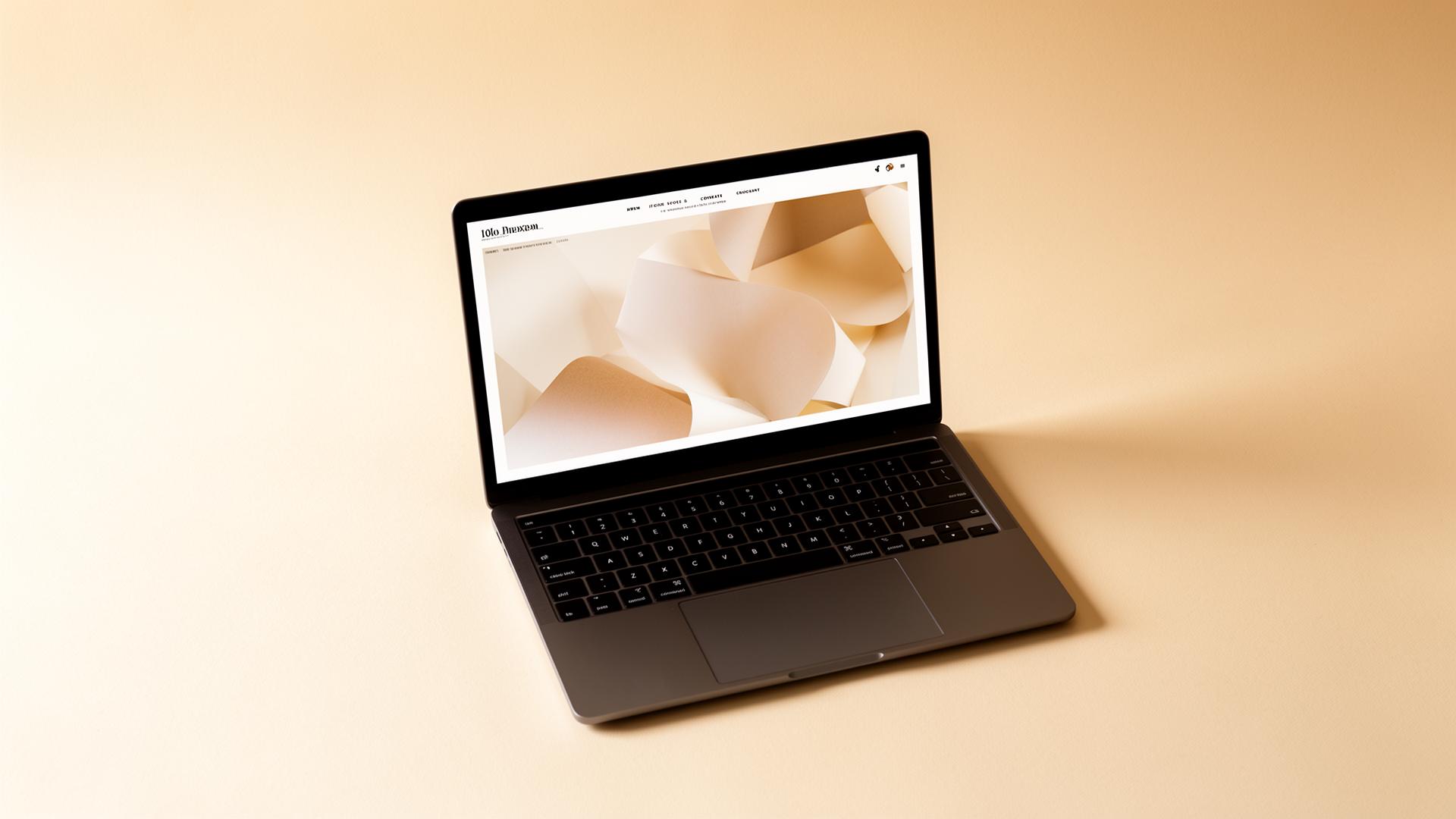 Luxury website design displayed on a laptop